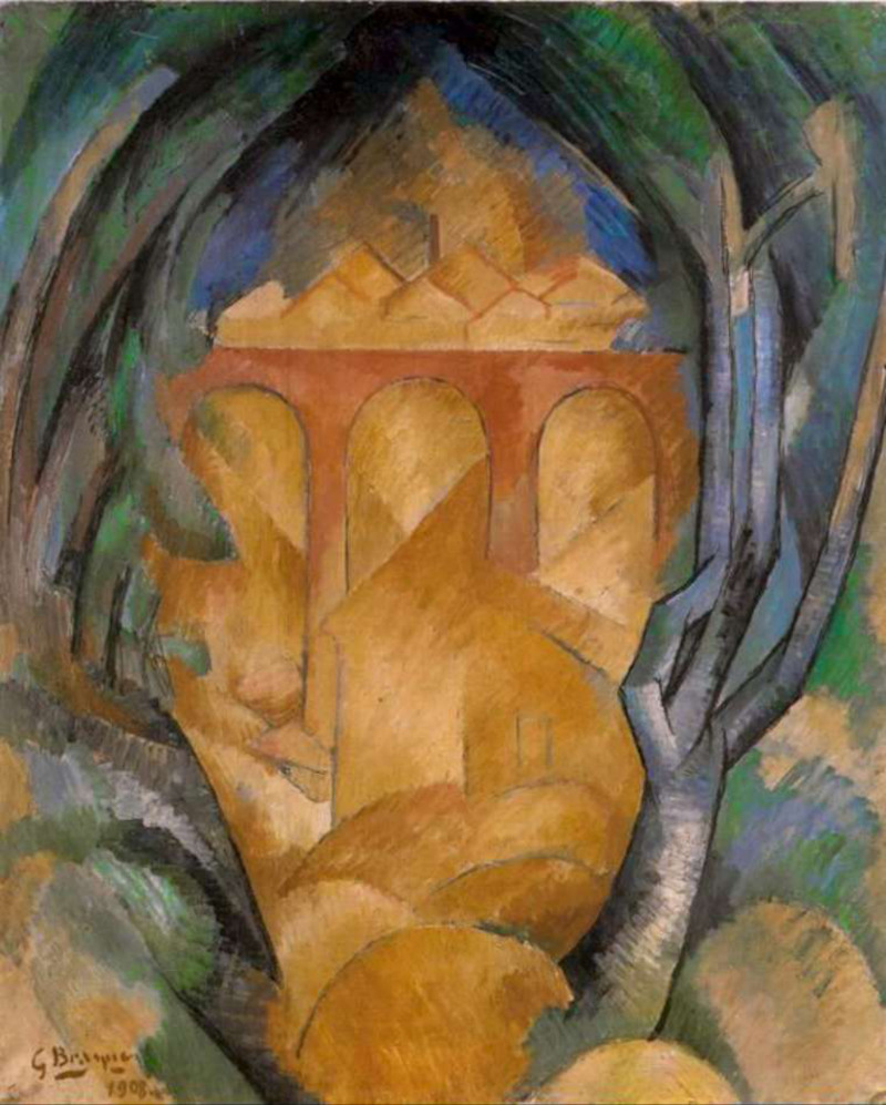 Viaduct at L'Estaque George Braque Landscape Cubism Painting